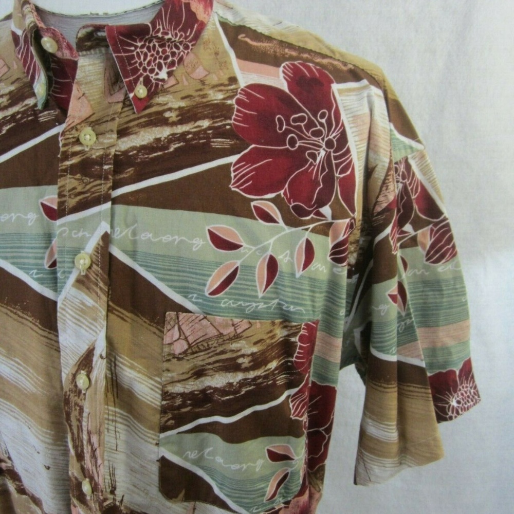 Natural Issue Hawaiian shirt XL vintage boats - Picture 5 of 8